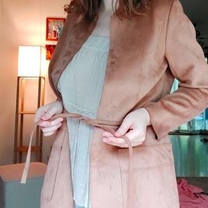 Faux Suede Blazer